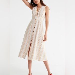 Yellow Striped Urban Outfitter MIDI